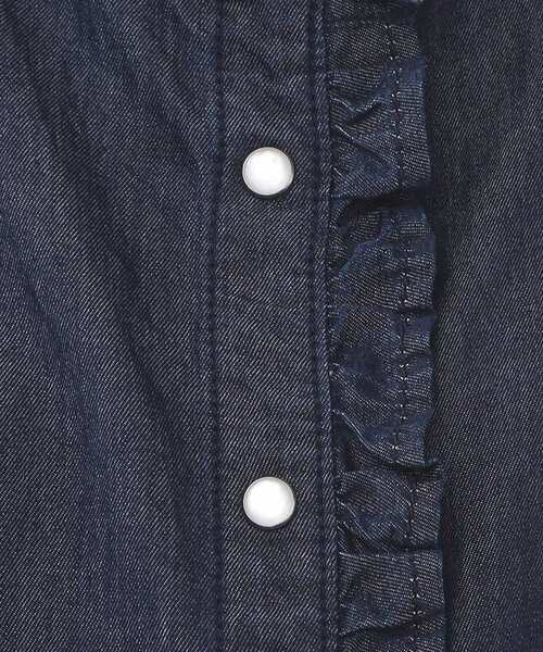 OPAQUE.CLIP（オペークドットクリップ）の「セルロース混デニムフリルブラウス【洗濯機OK】（シャツ/ブラウス・レディース・ネイビー/ブルー系その他・40/38/42）」の19枚目の写真