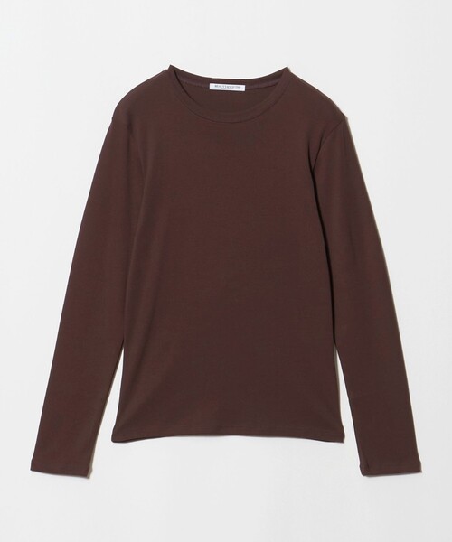 BEAUTY&YOUTH UNITED ARROWS(ビューティーアンドユースユナイテッドアローズ)の「オーガニックコットンフライス ロングスリーブTシャツ(Tシャツ/カットソー・レディース・ブラック/ホワイト/ダークブラウン・FREE)」の3枚目の写真