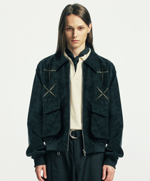 S SY（エスエスワイ）の「イーストスタースエードブルゾンブラック（ライダースジャケット）」