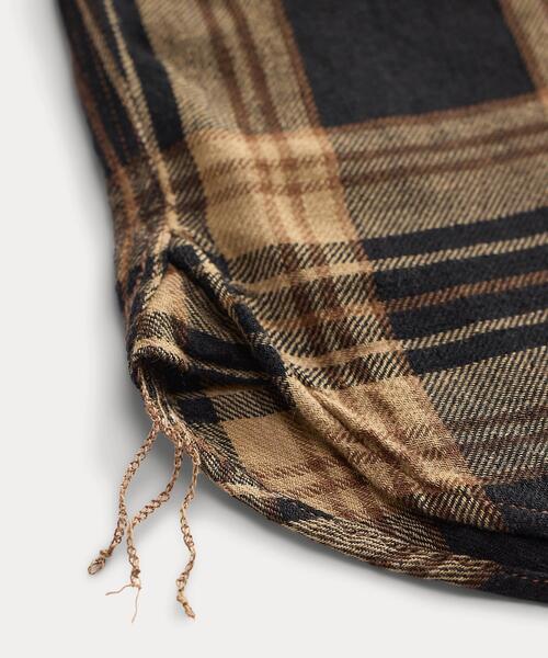 RRL（ダブル アール エル）の「チェック コットンリネン ワークシャツ（シャツ/ブラウス・メンズ・ブラウン・XXL/XS/XL/S/M/L）」の5枚目の写真