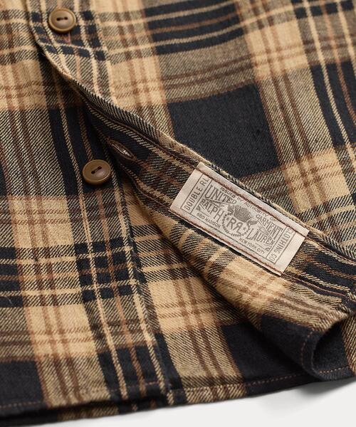 RRL（ダブル アール エル）の「チェック コットンリネン ワークシャツ（シャツ/ブラウス・メンズ・ブラウン・XXL/XS/XL/S/M/L）」の7枚目の写真