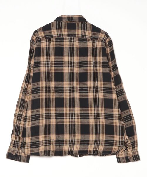 RRL（ダブル アール エル）の「チェック コットンリネン ワークシャツ（シャツ/ブラウス・メンズ・ブラウン・XXL/XS/XL/S/M/L）」の3枚目の写真