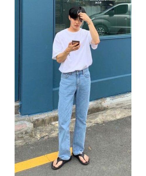 THESTORI(ザ・ストリ)の「ルーズフィットデニムパンツ(ライトブルー)(デニムパンツ・メンズ・その他・L/3/M)」の9枚目の写真