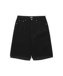 LAYERED MESH DENIM SHORTS_BLACK(NG2FMUPA62A)