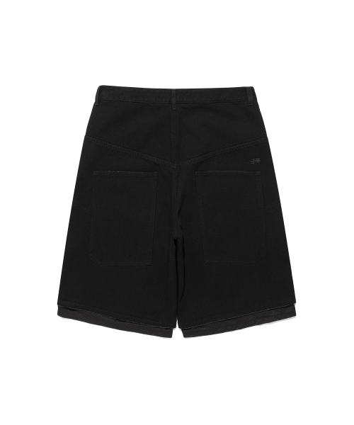 NICE GHOST CLUB（ナイスゴーストクラブ）の「LAYERED MESH DENIM SHORTS_BLACK(NG2FMUPA62A)（デニムパンツ・レディース・ブラック・M/S/L）」の2枚目の写真