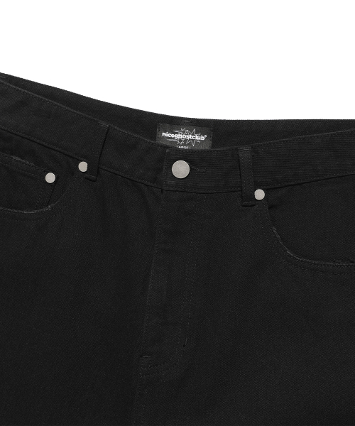 NICE GHOST CLUB（ナイスゴーストクラブ）の「LAYERED MESH DENIM SHORTS_BLACK(NG2FMUPA62A)（デニムパンツ・レディース・ブラック・M/S/L）」の3枚目の写真