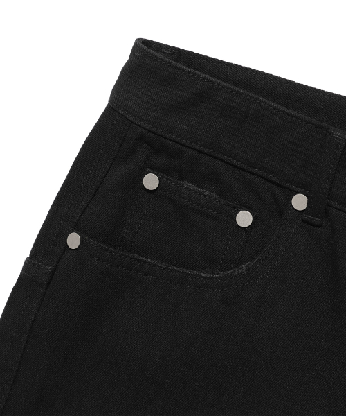 NICE GHOST CLUB（ナイスゴーストクラブ）の「LAYERED MESH DENIM SHORTS_BLACK(NG2FMUPA62A)（デニムパンツ・レディース・ブラック・M/S/L）」の4枚目の写真
