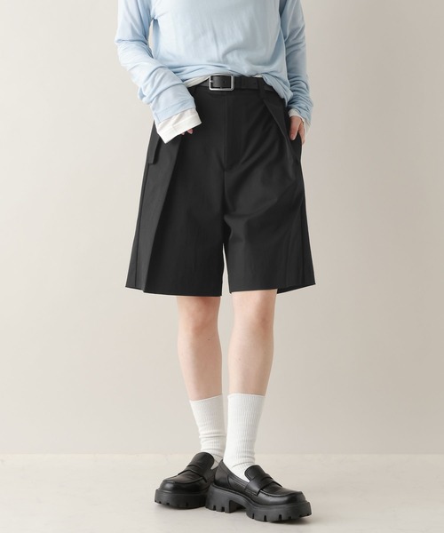 RAGEBLUE（レイジブルー）の「ツイルタックハーフパンツ（スラックス・レディース・ブラック/ホワイト・FREE）」の2枚目の写真