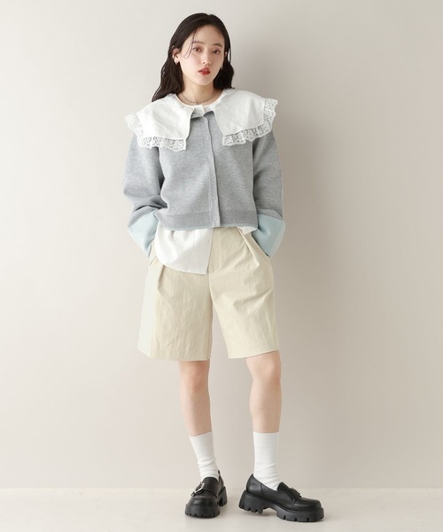 RAGEBLUE（レイジブルー）の「ツイルタックハーフパンツ（スラックス・レディース・ブラック/ホワイト・FREE）」の3枚目の写真