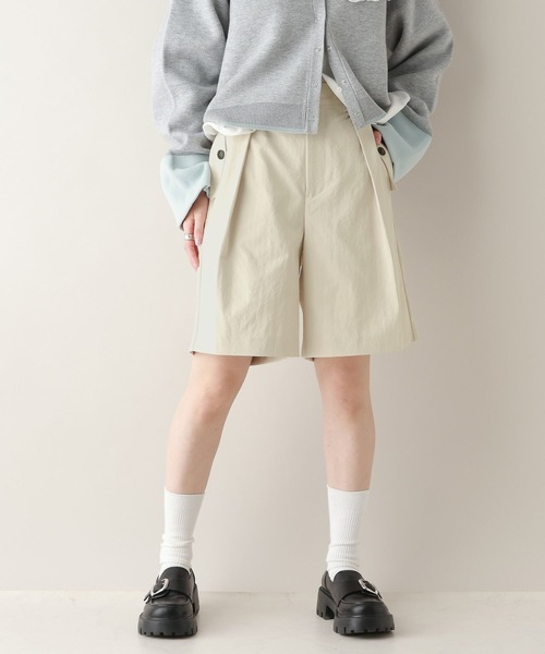 RAGEBLUE（レイジブルー）の「ツイルタックハーフパンツ（スラックス・レディース・ブラック/ホワイト・FREE）」の5枚目の写真