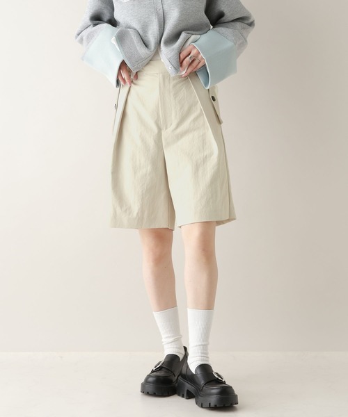 RAGEBLUE（レイジブルー）の「ツイルタックハーフパンツ（スラックス・レディース・ブラック/ホワイト・FREE）」の7枚目の写真