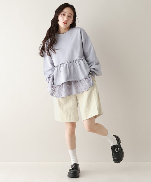 RAGEBLUE（レイジブルー）の「ツイルタックハーフパンツ（スラックス・レディース・ブラック/ホワイト・FREE）」の21枚目の写真