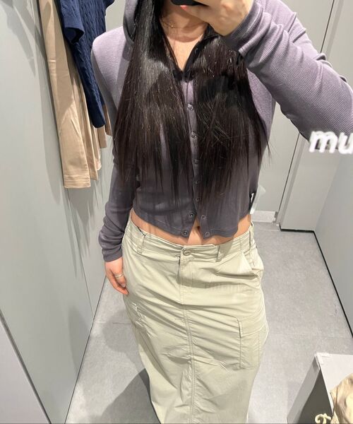 MUSINSA STANDARD WOMAN（ムシンサスタンダードウーマン）の「ウィメンズナイロンリップストップユーティリティバンディングロングスカート[ライトベージュ]（スカート・レディース・その他・LARGE/MEDIUM/SMALL/X-SMALL）」の2枚目の写真