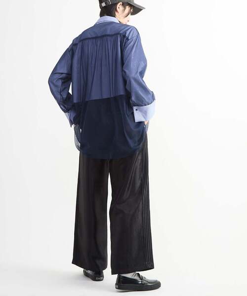 CONVERSE TOKYO(コンバーストウキョウ)の「SHINY SATIN PINTUCK WIDE PANTS(その他パンツ・レディース・ブラック/グレー/グリーン・FREE)」の8枚目の写真