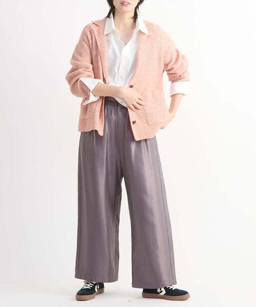 CONVERSE TOKYO(コンバーストウキョウ)の「SHINY SATIN PINTUCK WIDE PANTS(その他パンツ・レディース・ブラック/グレー/グリーン・FREE)」の14枚目の写真