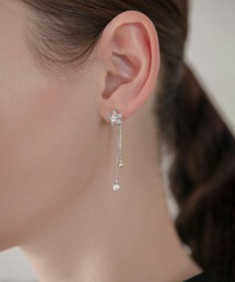 Leja（レジャ）の「【LEJA】スタービジュードロップラインピアス結婚式 パーティー 成人式 二次会 同窓会 お呼ばれ オケージョン 20代 30代（ピアス（両耳用））」