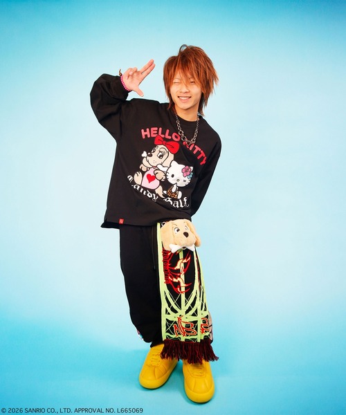 GALFY（ガルフィー）の「GALFY（ガルフィー）ガルTee/ビッグシルエット/長袖Tシャツ/ロンT/ユニセックス（Tシャツ/カットソー・メンズ・ブラック系その他/ブラック/ホワイト/ホワイト系その他・L/LL）」の17枚目の写真