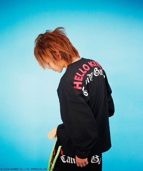 GALFY（ガルフィー）の「GALFY（ガルフィー）ガルTee/ビッグシルエット/長袖Tシャツ/ロンT/ユニセックス（Tシャツ/カットソー・メンズ・ブラック系その他/ブラック/ホワイト/ホワイト系その他・L/LL）」の16枚目の写真