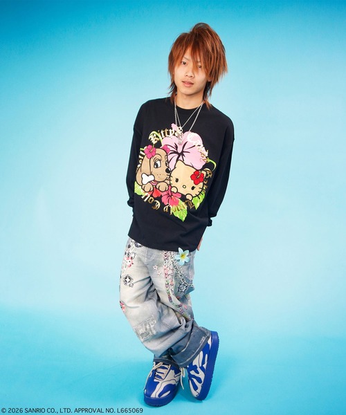 GALFY（ガルフィー）の「GALFY（ガルフィー）ガルTee/ビッグシルエット/長袖Tシャツ/ロンT/ユニセックス（Tシャツ/カットソー・メンズ・ブラック系その他/ブラック/ホワイト/ホワイト系その他・L/LL）」の14枚目の写真