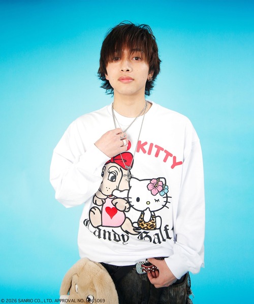 GALFY（ガルフィー）の「GALFY（ガルフィー）ガルTee/ビッグシルエット/長袖Tシャツ/ロンT/ユニセックス（Tシャツ/カットソー・メンズ・ブラック系その他/ブラック/ホワイト/ホワイト系その他・L/LL）」の8枚目の写真