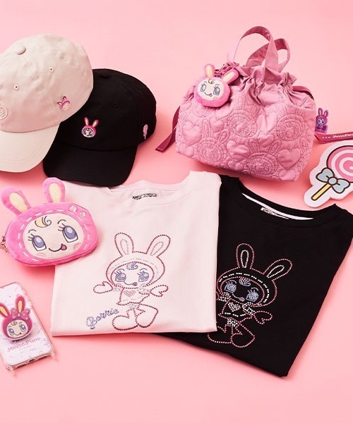 ナルミヤキャラクターズ(ナルミヤキャラクターズ)の「ベリエちゃん キラキラストーンTシャツ(Tシャツ/カットソー・レディース・ブラック・F)」の5枚目の写真