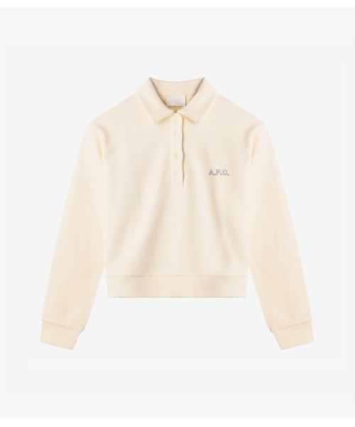A.P.C.（アーペーセー）の「TOP ELODIE（Tシャツ/カットソー・レディース・オフホワイト/ブルー系その他・M/S/L）」の2枚目の写真