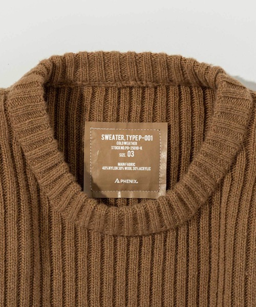 PHENIX COLLECTION（フェニックスコレクション）の「PHENIX COLLECTION(フェニックスコレクション)SWEATER, TYPE P-001（ニット/セーター・メンズ・ベージュ/オフホワイト/ブラック・XL/L/M）」の9枚目の写真