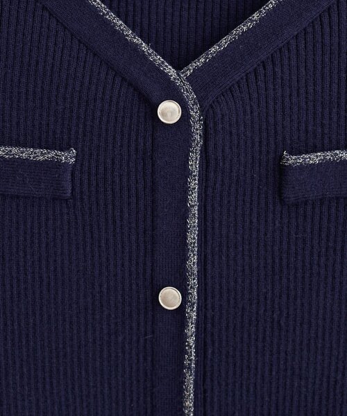 natural couture(ナチュラルクチュール)の「ラメプリーツニットワンピース(ワンピース・レディース・サックスブルー/ネイビー/ミント/アイボリー・FREE)」の22枚目の写真