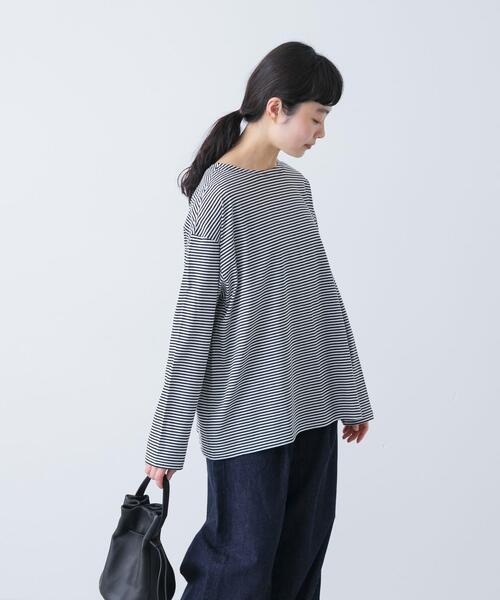 かぐれ（カグレ）の「ハイツイストボーダーカットソー（Tシャツ/カットソー・レディース・ブラック系その他/ブラック・FREE）」の4枚目の写真