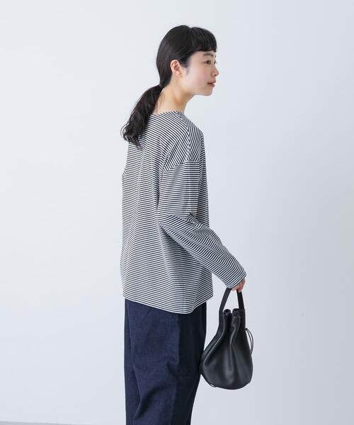 かぐれ（カグレ）の「ハイツイストボーダーカットソー（Tシャツ/カットソー・レディース・ブラック系その他/ブラック・FREE）」の5枚目の写真