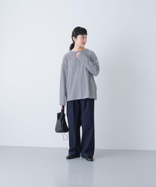 かぐれ（カグレ）の「ハイツイストボーダーカットソー（Tシャツ/カットソー・レディース・ブラック系その他/ブラック・FREE）」の6枚目の写真