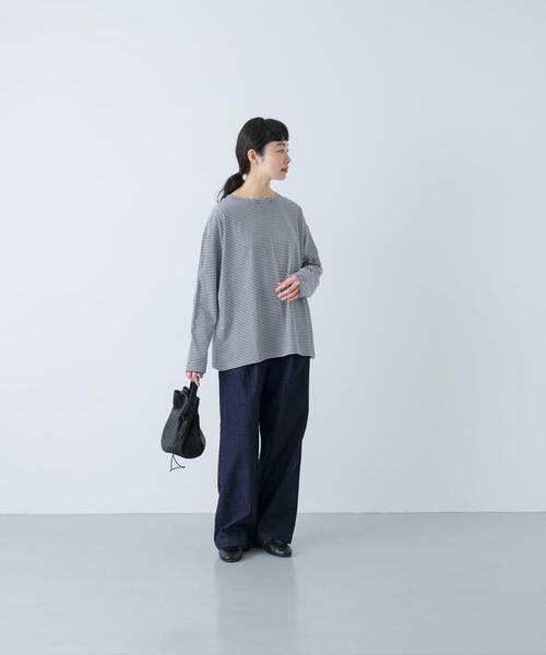 かぐれ（カグレ）の「ハイツイストボーダーカットソー（Tシャツ/カットソー・レディース・ブラック系その他/ブラック・FREE）」の7枚目の写真