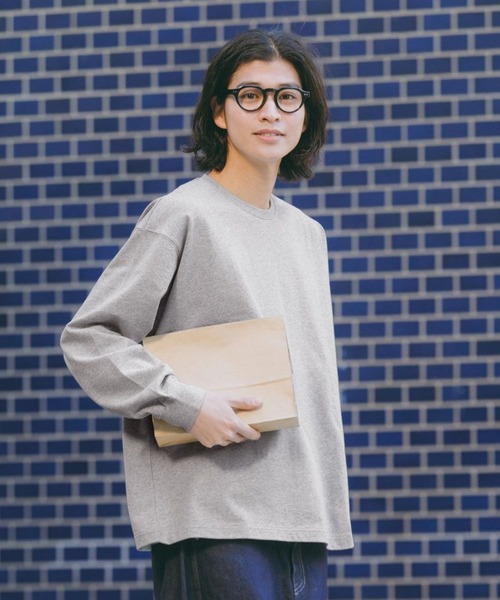 RAGEBLUE（レイジブルー）の「Jersey Cotton Long Sleeve Tshirt/天竺コットンロングスリーブTシャツ（Tシャツ/カットソー・メンズ・グレー系その他/ブラック/ブルー/ホワイト・LARGE/MEDIUM）」の4枚目の写真