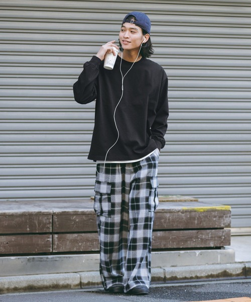 RAGEBLUE（レイジブルー）の「Jersey Cotton Long Sleeve Tshirt/天竺コットンロングスリーブTシャツ（Tシャツ/カットソー・メンズ・グレー系その他/ブラック/ブルー/ホワイト・LARGE/MEDIUM）」の6枚目の写真