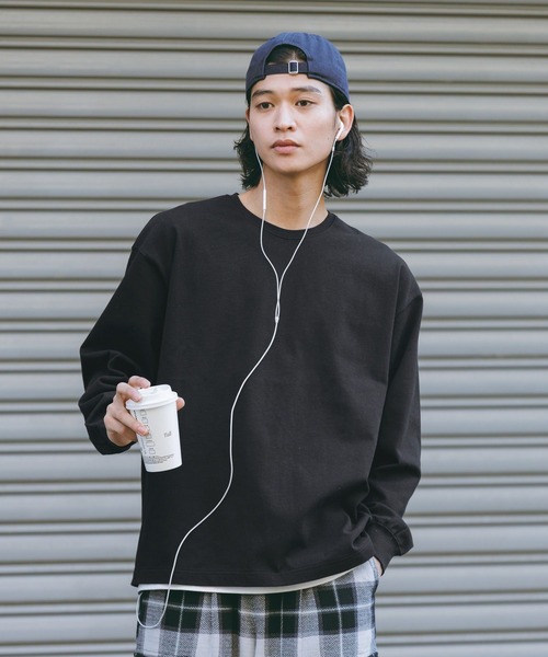 RAGEBLUE（レイジブルー）の「Jersey Cotton Long Sleeve Tshirt/天竺コットンロングスリーブTシャツ（Tシャツ/カットソー・メンズ・グレー系その他/ブラック/ブルー/ホワイト・LARGE/MEDIUM）」の8枚目の写真