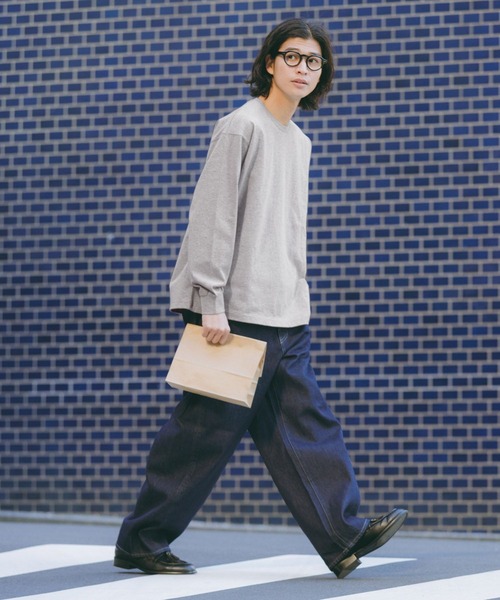 RAGEBLUE（レイジブルー）の「Jersey Cotton Long Sleeve Tshirt/天竺コットンロングスリーブTシャツ（Tシャツ/カットソー・メンズ・グレー系その他/ブラック/ブルー/ホワイト・LARGE/MEDIUM）」の18枚目の写真