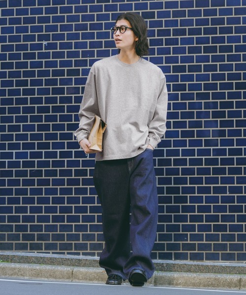 RAGEBLUE（レイジブルー）の「Jersey Cotton Long Sleeve Tshirt/天竺コットンロングスリーブTシャツ（Tシャツ/カットソー・メンズ・グレー系その他/ブラック/ブルー/ホワイト・LARGE/MEDIUM）」の19枚目の写真