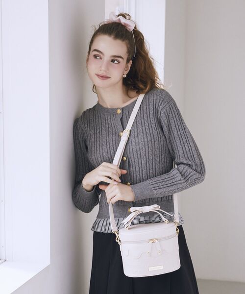 Maison de FLEUR（メゾンドフルール）の「FLEURチョコレートキューブバッグ（ハンドバッグ・レディース・ホワイト系その他2/ブラウン・FREE）」の18枚目の写真