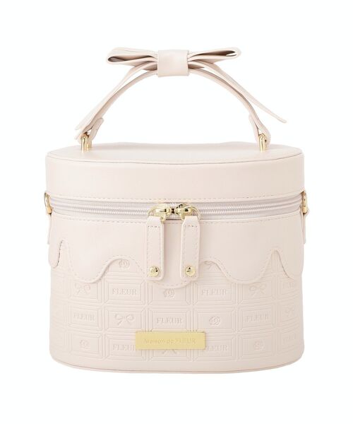 Maison de FLEUR（メゾンドフルール）の「FLEURチョコレートキューブバッグ（ハンドバッグ・レディース・ホワイト系その他2/ブラウン・FREE）」の11枚目の写真