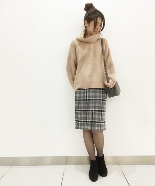 Chico(チコ)の「【who's who Chico】チェックタイトスカート(スカート・レディース・ライトグレー/ネイビー・FREE)」の13枚目の写真