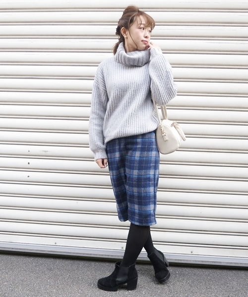 Chico(チコ)の「【who's who Chico】チェックタイトスカート(スカート・レディース・ライトグレー/ネイビー・FREE)」の15枚目の写真