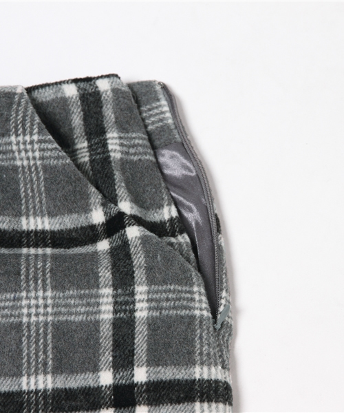 Chico(チコ)の「【who's who Chico】チェックタイトスカート(スカート・レディース・ライトグレー/ネイビー・FREE)」の5枚目の写真