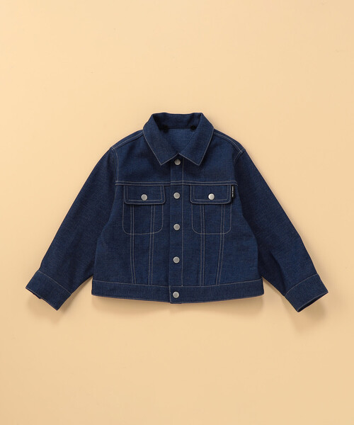 COMME CA ISM(コムサイズム)の「デニムライクストレッチ フード付き Gジャン (ベビーサイズ)(ブルゾン・キッズ・ブルー・80-90cm)」の3枚目の写真