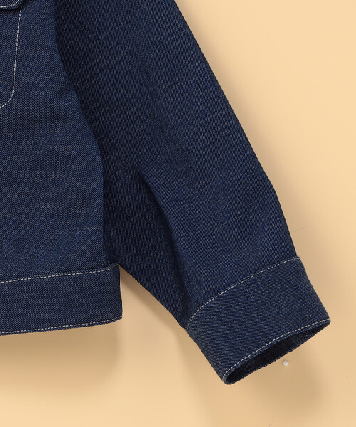 COMME CA ISM(コムサイズム)の「デニムライクストレッチ フード付き Gジャン (ベビーサイズ)(ブルゾン・キッズ・ブルー・80-90cm)」の5枚目の写真