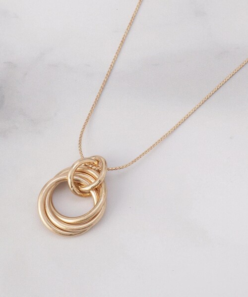 ITS'DEMO（イッツデモ）の「連リングスライドネックレス（ネックレス・レディース・シルバー系/ゴールド系・00）」の2枚目の写真