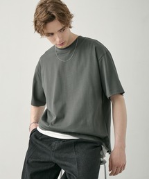 EASENCE（イーズエンス）の「接触冷感 ボックスシルエット サイドスリット ベーシック 半袖Tシャツ / UVカット＜COMFORT EDITシリーズ＞【EASENCE】（Tシャツ/カットソー）」