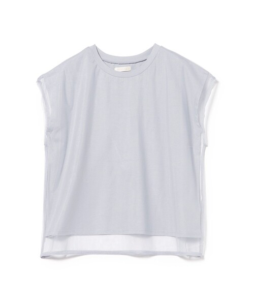BEAMS HEART(ビームスハート)の「チュール フレンチ Tシャツ(Tシャツ/カットソー・レディース・グレー/オフホワイト/ブラック・FREE)」の15枚目の写真