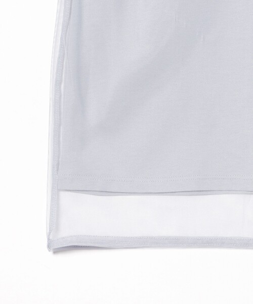 BEAMS HEART(ビームスハート)の「チュール フレンチ Tシャツ(Tシャツ/カットソー・レディース・グレー/オフホワイト/ブラック・FREE)」の17枚目の写真