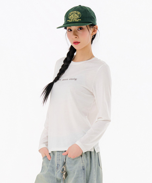 CHASECULT（チェイスカルト）の「レディースエッセンシャルTシャツ-FAZG5151B01（Tシャツ/カットソー・レディース・ホワイト・90/85/95）」の2枚目の写真