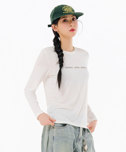 CHASECULT（チェイスカルト）の「レディースエッセンシャルTシャツ-FAZG5151B01（Tシャツ/カットソー・レディース・ホワイト・90/85/95）」の3枚目の写真